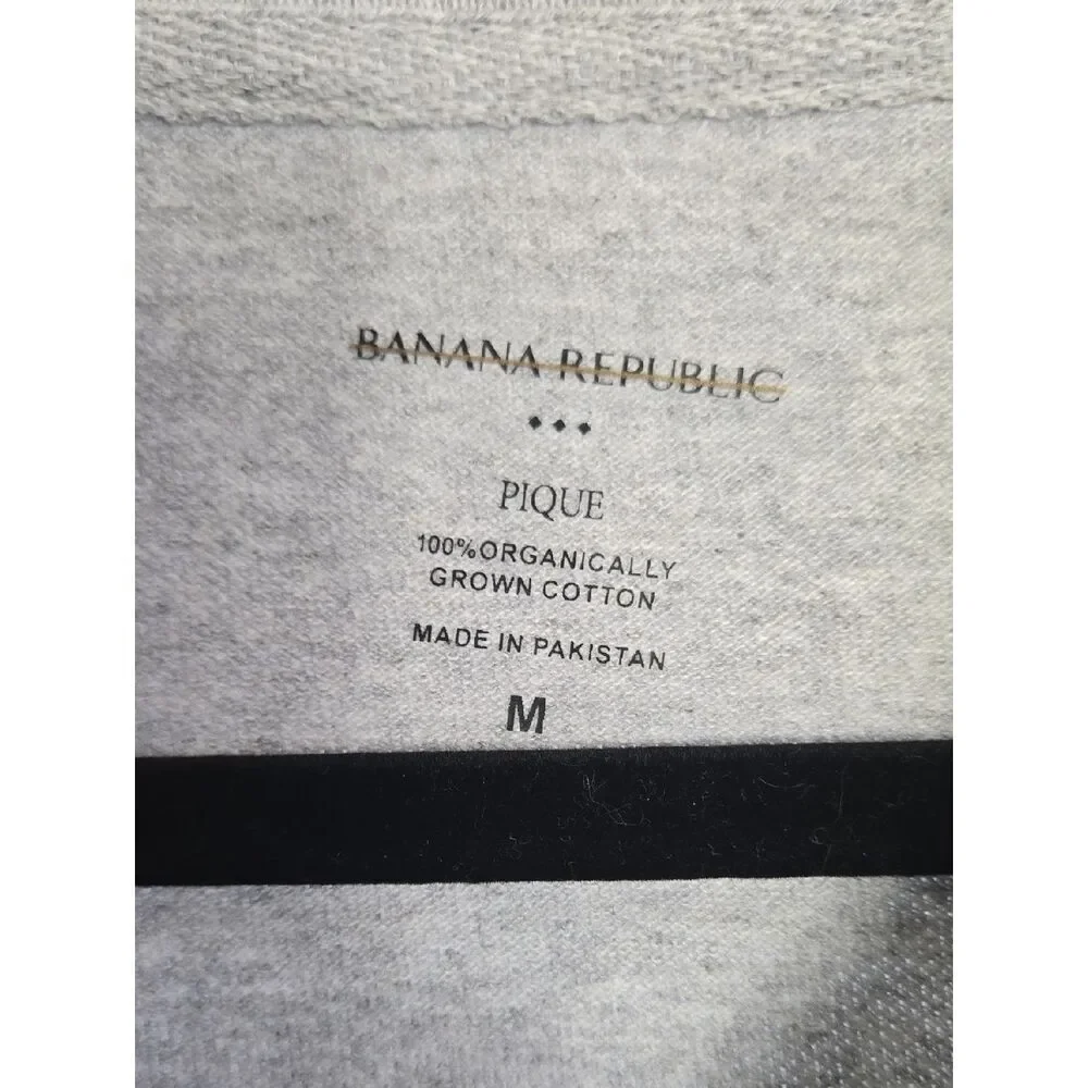 Banana Republic Light Gray Short Sleeve Polo Shirt